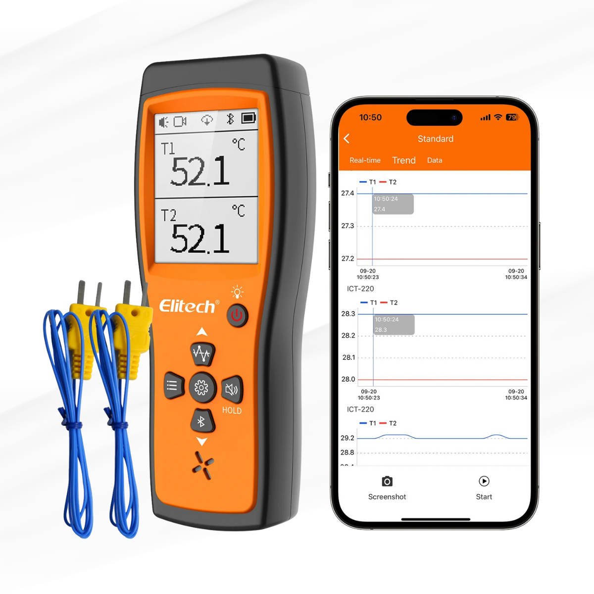Termometro Digital Termopar Tipo K Dual 2 Sondas