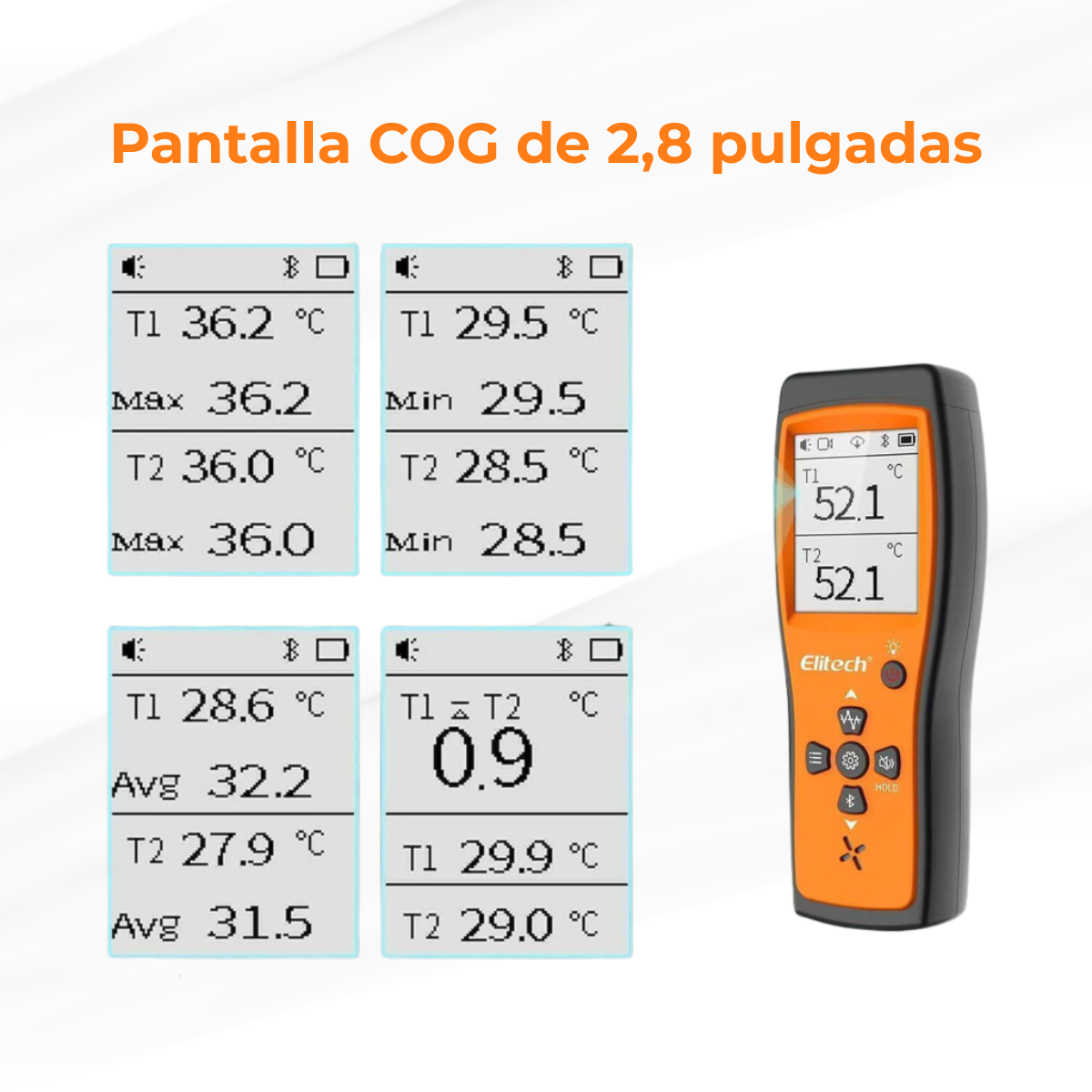 Termometro Digital Termopar Tipo K Dual 2 Sondas